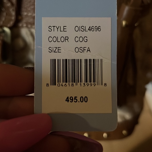 ❤️Final Sale”NWT Cognac RAFE Leather & sweater Lamb bag with dust bag included.. - Picture 4 of 9